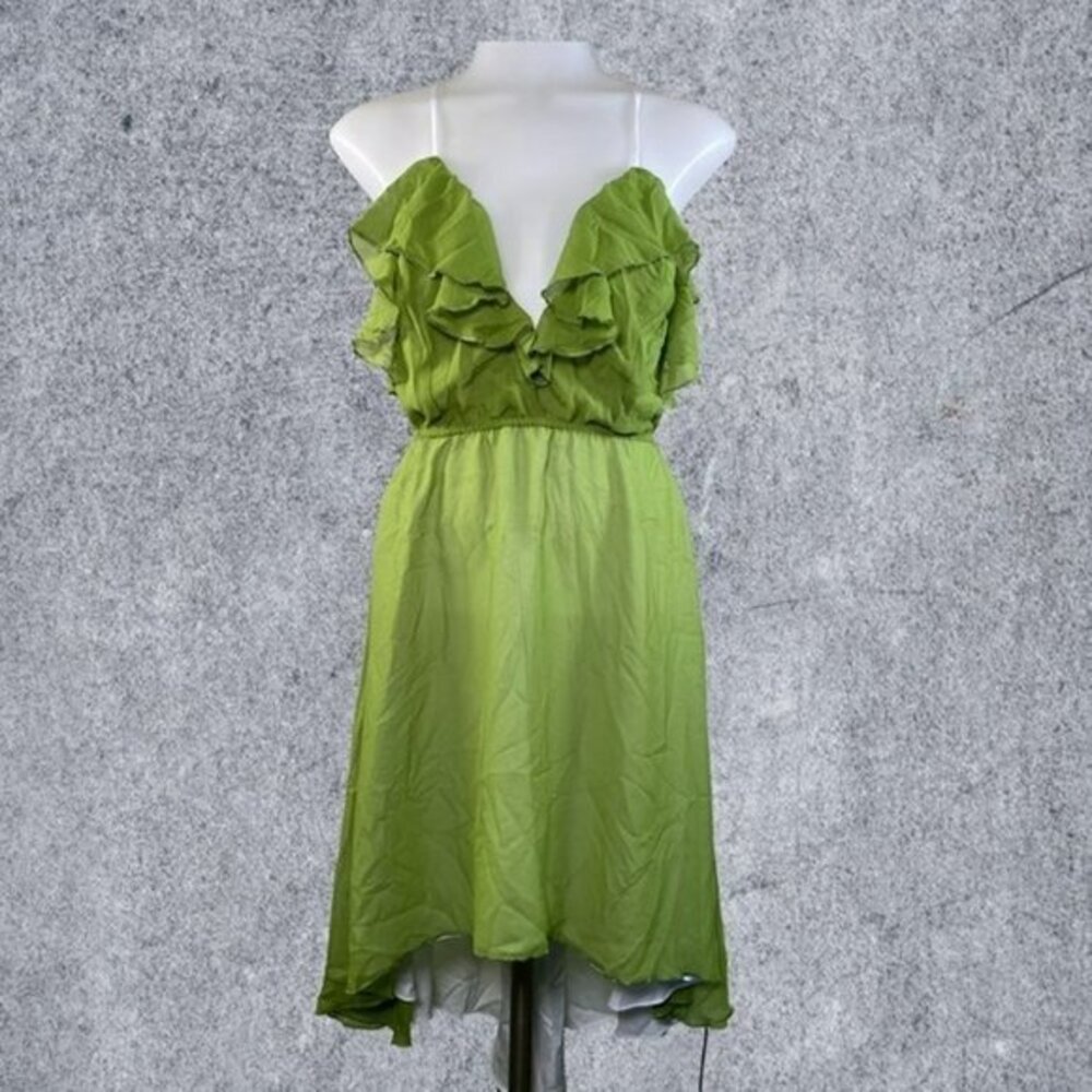 Michael Costello x Revolve Ruffle Mini Dress - Green